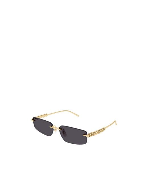 Cartier White Rectangle-Frame Sunglasses