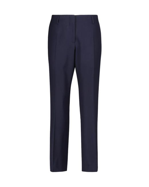 Dries Van Noten Blue Mid-Rise Straight Pants