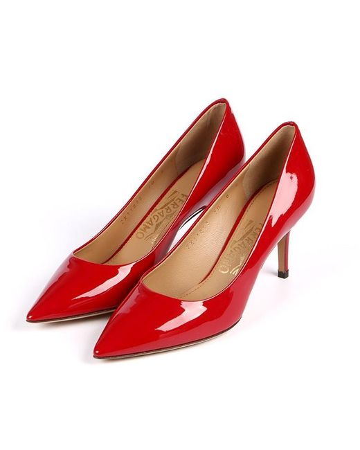 Ferragamo Red Pointed High Heels