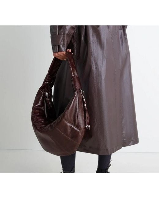 Lemaire Brown Fortune Croissant Shoulder Bag