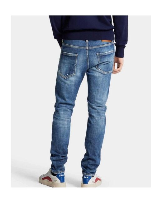 DSquared² Blue Belt Loop Jeans for men