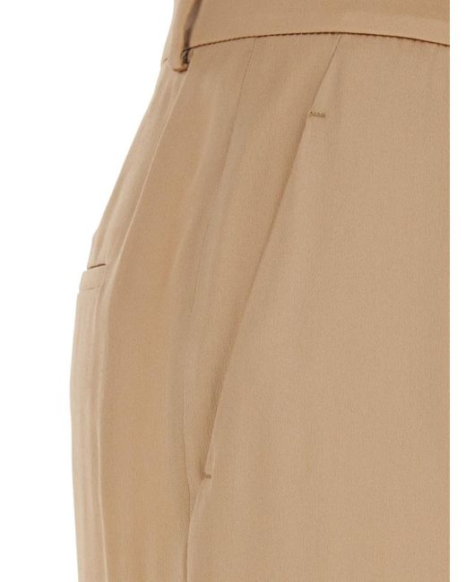 Alberta Ferretti Natural Pants With High Waist