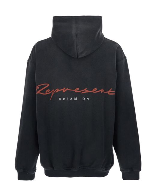 Represent Blue Maxi Printed Hoodie for men