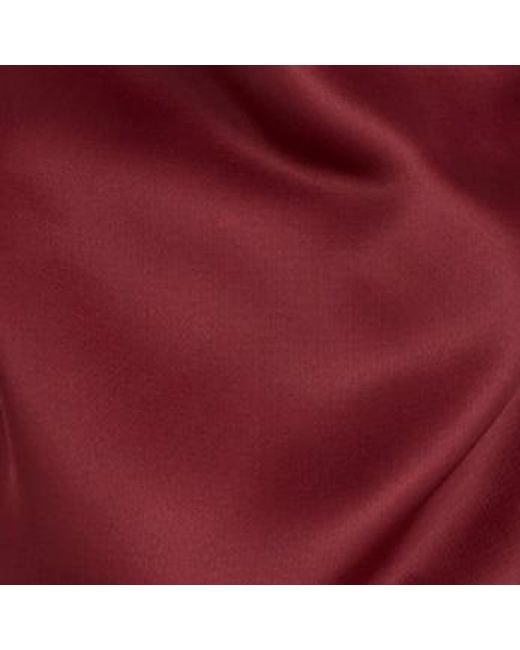 Khaite Red Luola Cowl Neck Asymmetric Hem Top