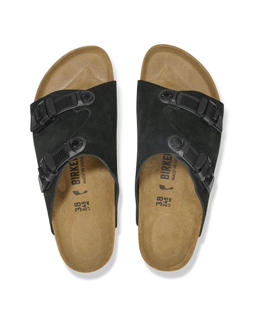 Birkenstock Black Zürich Tech Buckle Detailed Sandals for men