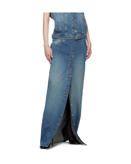 Alaïa Blue Denim Skirts