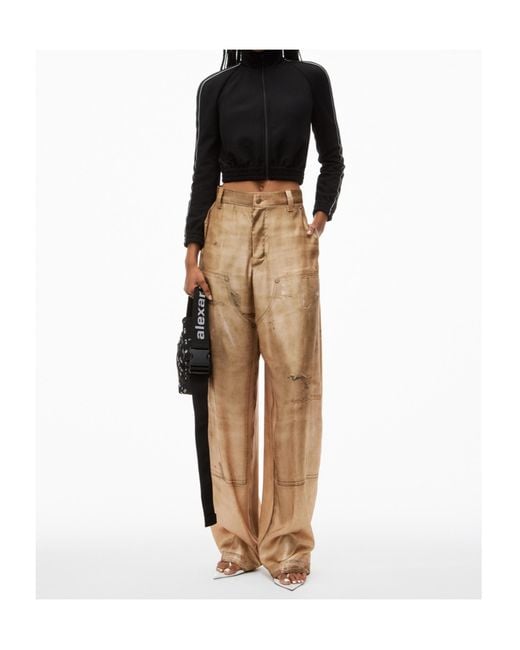 Alexander Wang Black T By Cropped Zip-Up Jacket