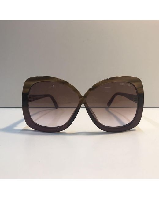 Tom Ford Pink Logo Full-Frame Sunglasses