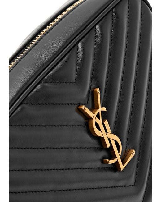 Saint Laurent Black Lou Quilted Leather Cross-Body Bag