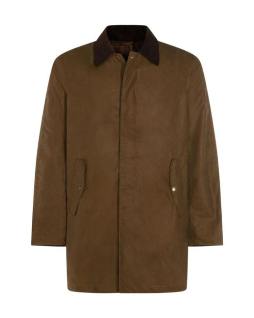 Barbour Brown The Original Tartan Corduroy Collar Coat for men