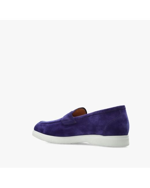 Kiton Blue Round-Toe Loafers for men