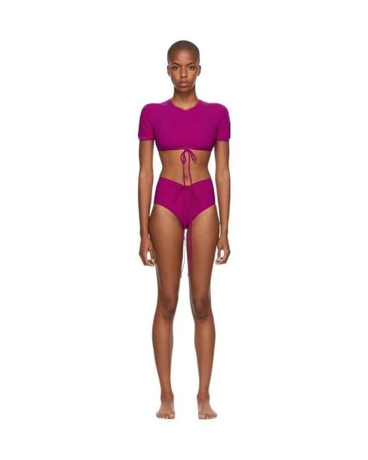 Christopher Esber Pink Frilly Bikini