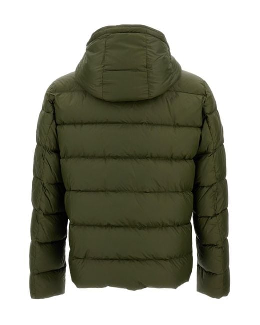 Fay Green Hooded Puffer Jacket for men