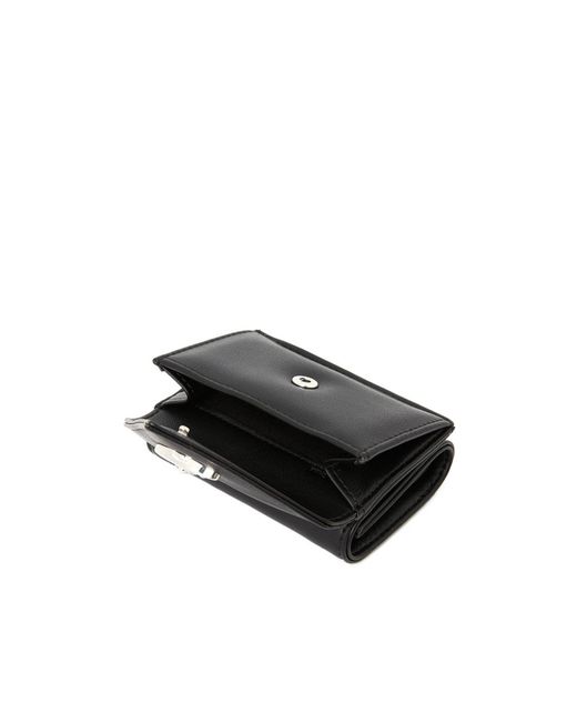 Vivienne Westwood Black Logo Plaque Envelope Wallet