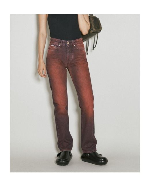 Eytys Red Jeans With Belt Loops