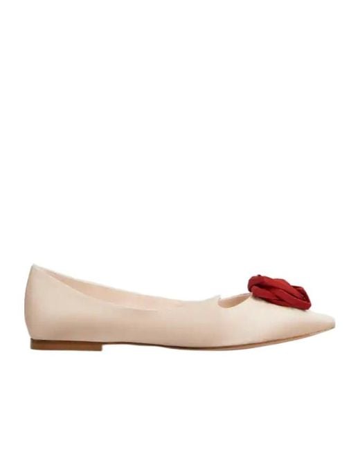 Roger Vivier Brown Rose Vivier Ballerinas