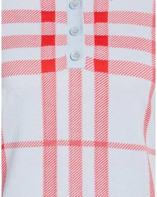 Burberry Red Signature Printed Knit Top