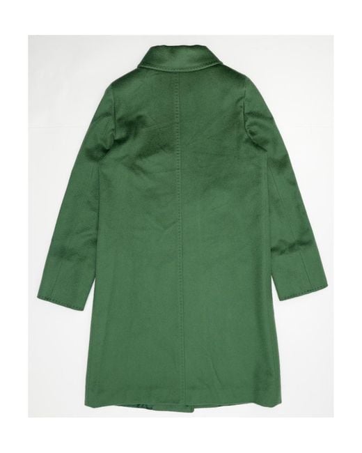 Max Mara Green Ciro Logo Coat