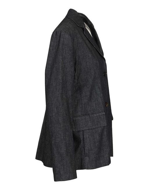 Max Mara Blue 'S Leone Single Breasted Denim Jacket