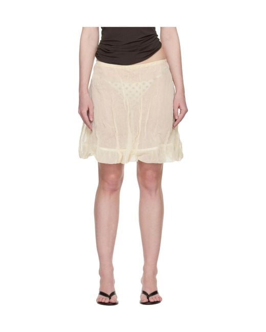 Paloma Wool Natural Off- Nabi Miniskirt