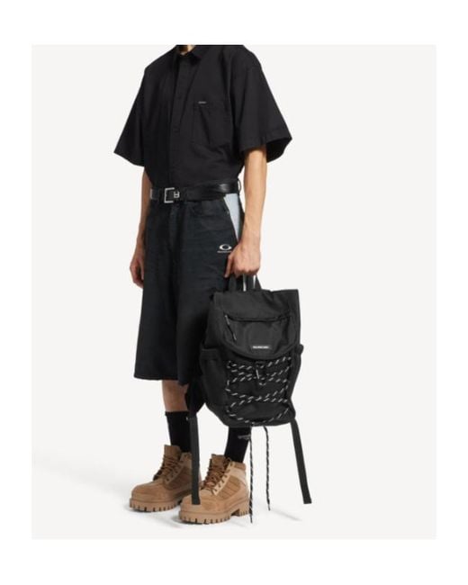 Balenciaga Black Hike Backpack for men