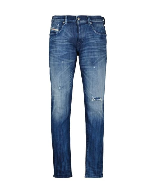 DIESEL Blue D-Strukt 2019 Faded Jeans for men
