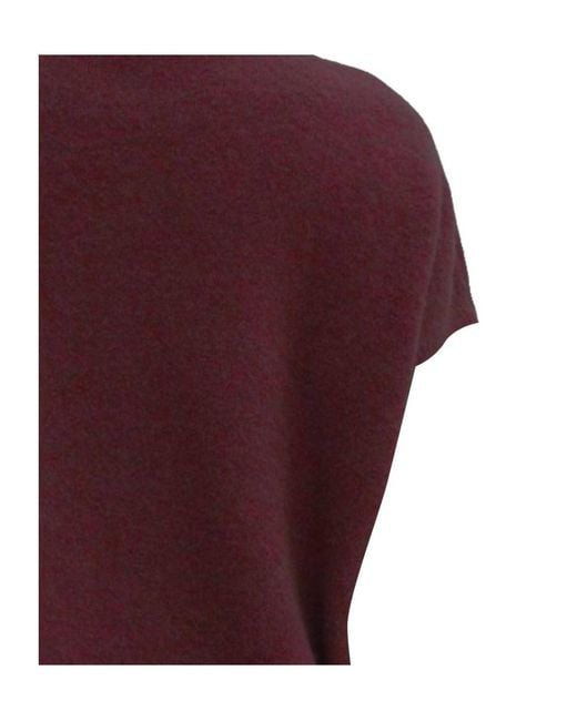 Filippa K Red High-Neck Cap-Sleeve Sweater