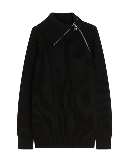 Sportmax Black Salpa Loose Fit Knitted Jumper