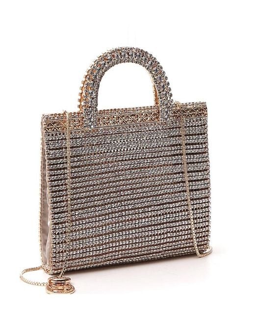 Rosantica Brown Teodora Crystal Handbag