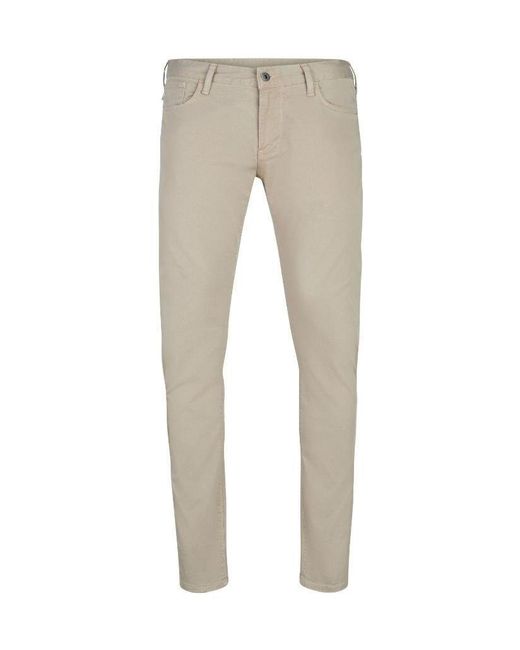 Emporio Armani Gray Straight Casual Pants for men
