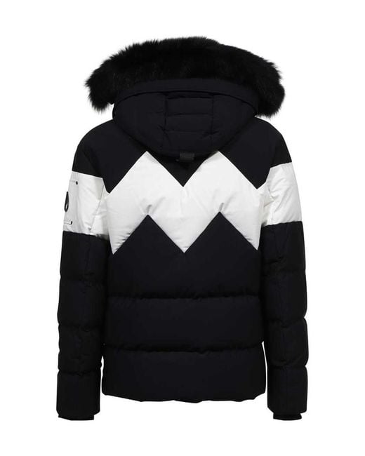Moose Knuckles Black Strivers Row Hooded Down Jacket for men