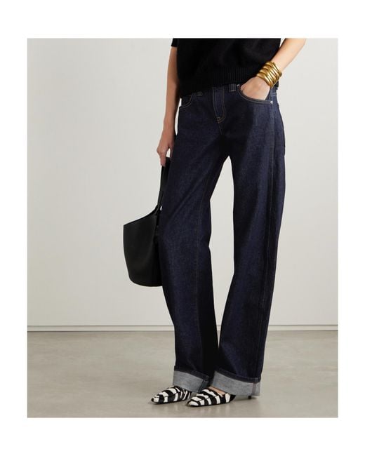 Khaite Blue Karo Straight-Leg Jeans
