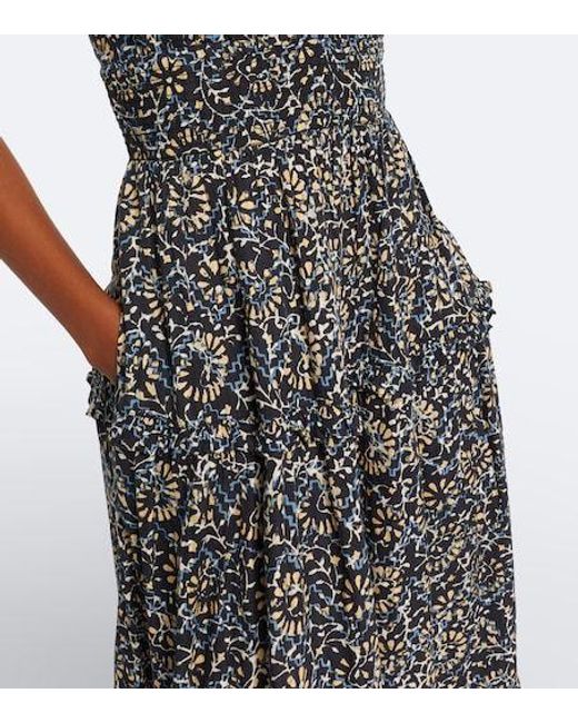 Ulla Johnson Multicolor Ophelia Printed Cotton-Blend Midi Dress