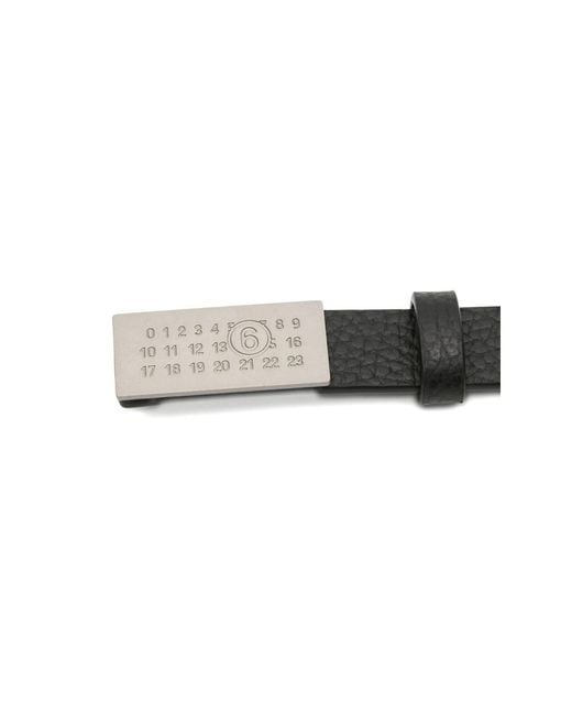 MM6 by Maison Margiela White Numeric Belt