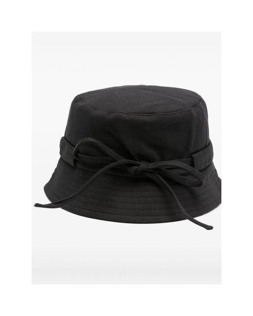 Jacquemus Black Cotton Bucket Hat