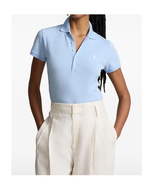 Polo Ralph Lauren Blue Julie Slim Polo Shirt