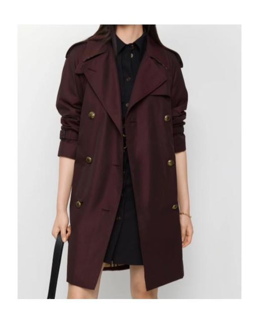 Burberry Brown Mid-Length Gabardine Castleford Trench Coat