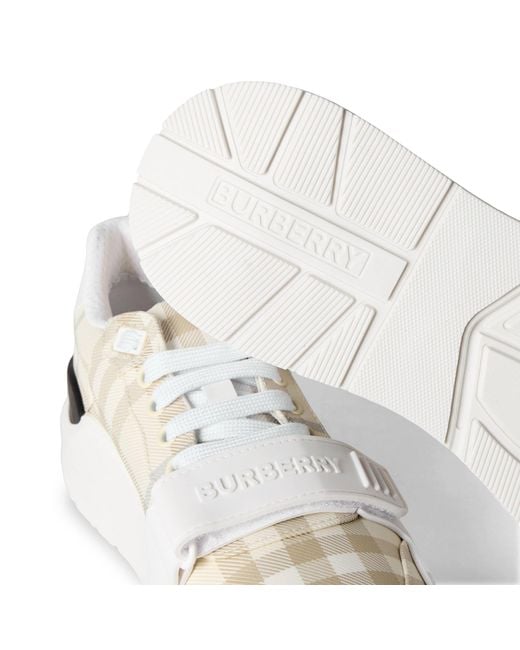 Burberry White Thick-Soled Casual Shoes