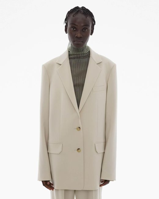 Helmut Lang White Helmut Single-Breasted Jacket