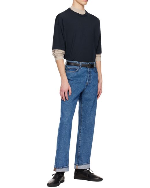 The Row Blue Straight-Leg Jeans for men