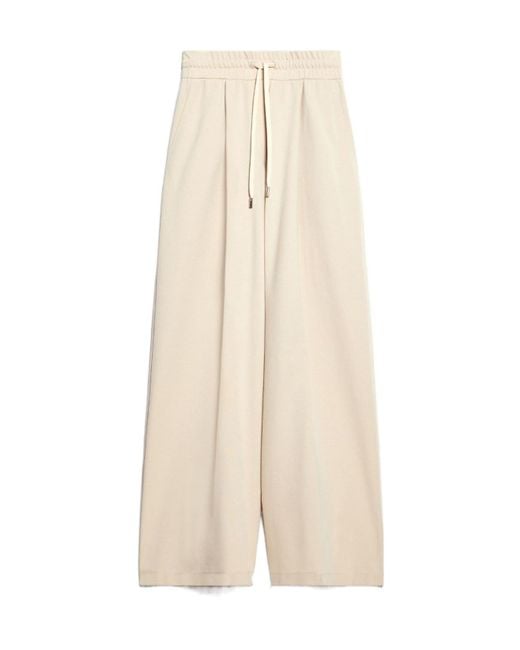 Weekend by Maxmara Natural Drawstring Straight Leg Pants