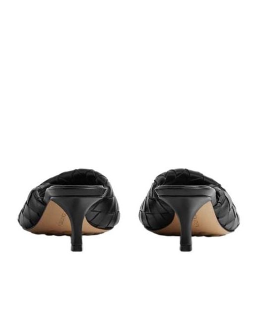Bottega Veneta Black Intrecciato Blink Mules