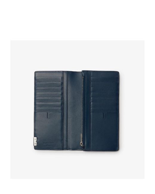 Burberry Blue B-Cut Leather Wallet for men