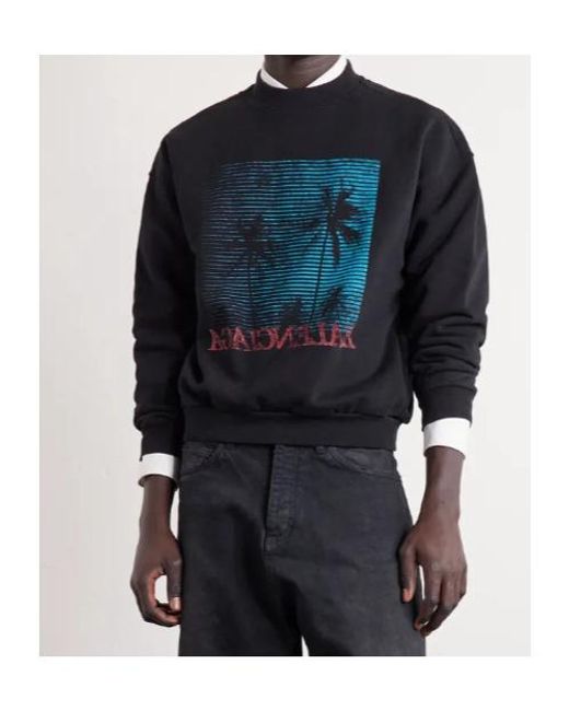 Balenciaga Blue Distressed Graphic Sweatshirt for men