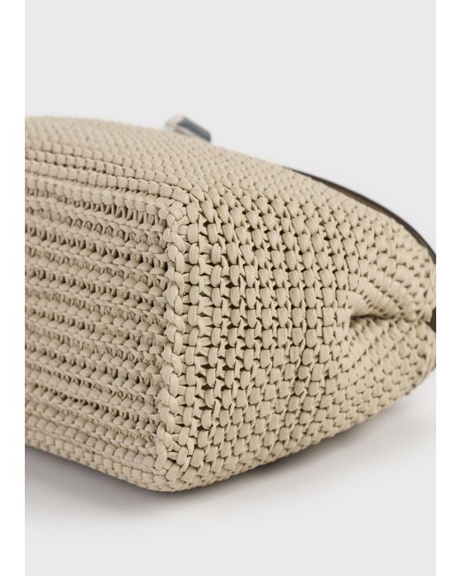 Totême  Natural Twist-Lock Fastening Leather Clutch Bag