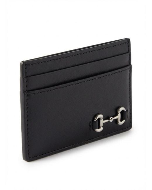 Gucci Black Horsebit Card Holder for men