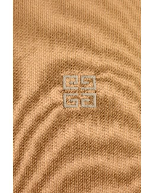 Givenchy Natural Logo Embroidered Long-Sleeve Polo Shirt for men