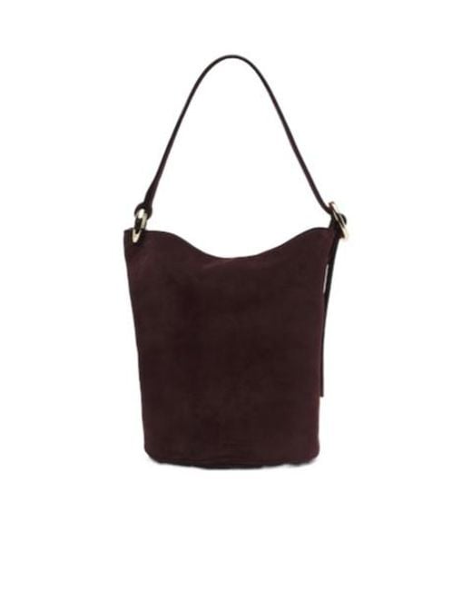 Joseph Brown Bucket Mini Suede Shoulder Bag