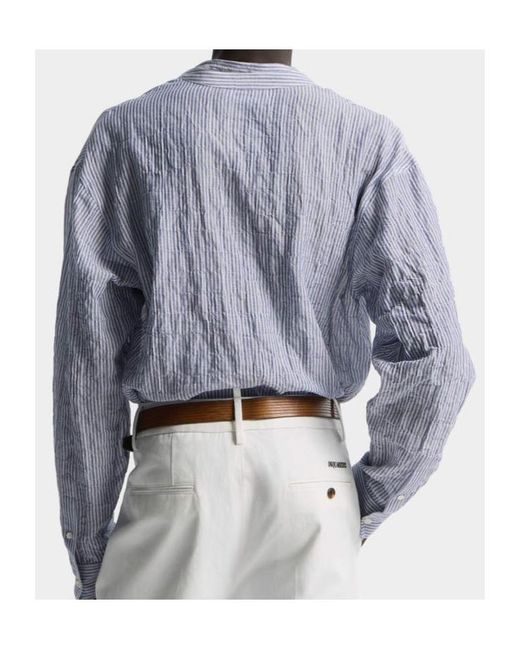 DSquared² Blue Tie Dropped Shoulder Shirt for men