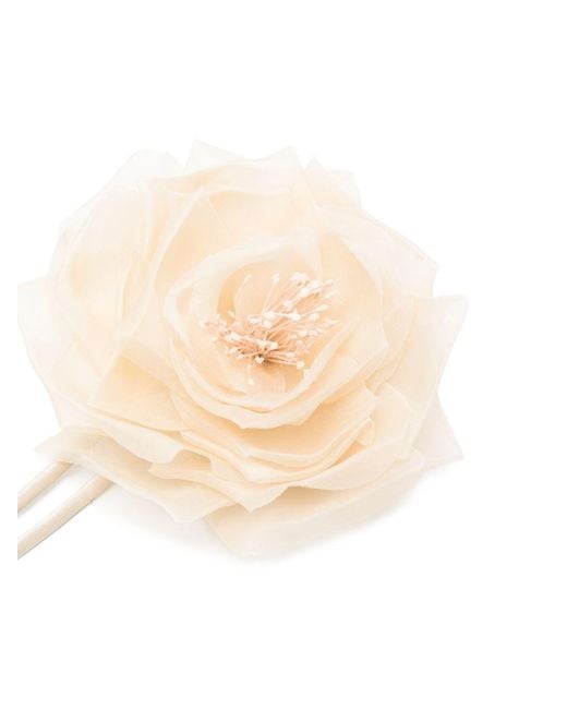 Max Mara White Mxario Brooch